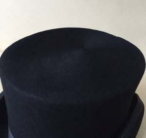 Sombrero de Copa Clásico Negro de Fieltro de Lana Británica de Alta Calidad, Corona Alta de 13.5cm, Sombrero de Lana para Caballero, Iglesia, Fiesta - Product Image 5