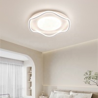 Plafonnier LED Minimaliste Moderne pour Salon, Style Crème, Spectre Complet, Protection des Yeux, Télécommande, Décoration Intérieure AC