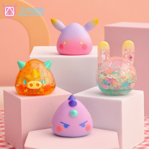 Juguete blandito antiestrés, Caja Sorpresa, Monstruo Geométrico, Mundo de Purpurina, Muñecas y Figuras, set de regalo de juguetes en caja sorpresa, 24 piezas - Product Image 3