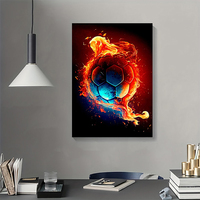Peinture sur toile de football style Art déco colorée, affiches sportives pour salle de sport, tableau mural pour garçons fans, décoration pour salon, chambre d'enfants, club