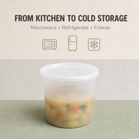 Offre Spéciale : Pots à portion emboîtables et résistants au congélateur avec couvercles pour sauces, trempettes et soupes à emporter