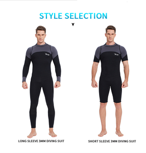 Traje de <span class=keywords><strong>Neopreno</strong></span> Corto YONSUB de 3mm Gris Negro para Hombre y <span class=keywords><strong>Mujer</strong></span>, Traje de Buceo Elástico para Snorkel, Natación y Surf - Product Image 5