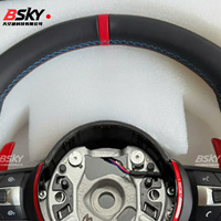 Volant décoratif rouge personnalisé MP adapté aux BMW M3 M4 M5 M6 F30 F10 F15 F36 F01 F20 F22 F25 F31 F32 F80 E70 E71 E90 E84