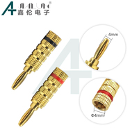 JIALUN Monster Fiche banane 4mm pour Nakamichi Boulon fileté non isolé pour connecteurs plaqués or