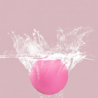 Boules de massage en silicone unisexe YIMI 7,5 cm pour libération des points de pression et thérapie des tissus profonds, rose, LOGO personnalisable