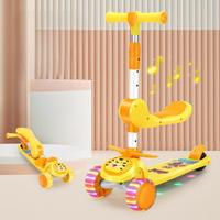 Trottinette pour enfants, trottinette à 3 roues réglable pour enfants avec selle