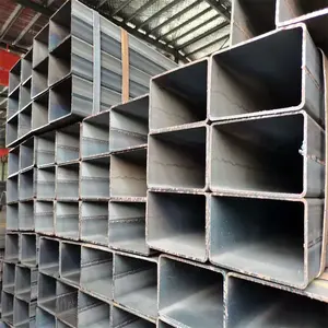 Tubes et tuyaux en acier rectangulaires carrés noirs directs d'usine Tube en acier carré au carbone en métal sans couture faisant la machine