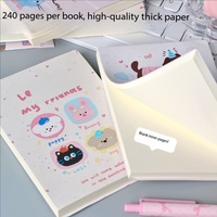 Carnet A6 120 feuilles vierges, motif animaux mignons, style Kawaii Ins, papier Dowling 75g, reliure sans colle, papeterie