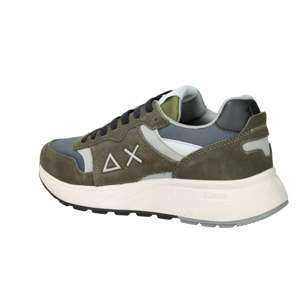Sun68 Baskets à lacets à plateforme pour hommes, couleur vert militaire et blanc, talon de 4 cm, pointures 40-46 - Product Image 5