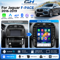 Autoradio Android style Tesla pour Jaguar F-PACE 2016-2019, CarPlay sans fil, Bluetooth, GPS, multimédia