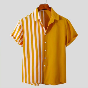 Camisa Casual Oversize <span class=keywords><strong>de</strong></span> Manga Corta <span class=keywords><strong>para</strong></span> Hombre, Novedad en Tops, Estilo Masculino, Ajuste Slim, Color Sólido - Product Image 5