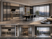 Cloison pliante minimaliste pour la maison, le bureau, l'appartement, le salon, la cuisine, solution moderne pour gagner de la place