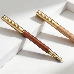 Stylos en bois de luxe de haute qualité avec logo personnalisé, stylo plume pour hommes, diamètre d'écriture 0,7 mm, idéal pour offrir en cadeau - Product Image 4
