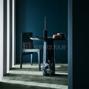 أثاث منزلي اسكندنافي طاولات طعام إيطالية حديثة من الحجر الطبيعي طاولة قهوة مستديرة من الرخام - Product Image 5