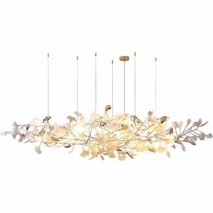 Lustre suspendu en verre feuille MEEROSEE avec plantes naturelles, feuilles florales, lustre d'<span class=keywords><strong>automne</strong></span> MD88224 - Product Image 3