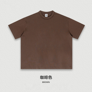 เสื้อยืดคอกลมแขนสั้นผู้ชาย สีกากีฟอก ผ้าเจอร์ซีย์คอตตอน 100% ทรงปกติ สไตล์ลำลอง - Product Image 2