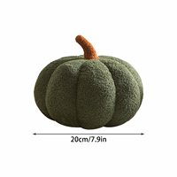 YUhongtoys 13.8 pouces orange foncé doux moelleux citrouille jeter oreiller mignon 3D citrouille en forme de peluche coussin coton PP coton automne