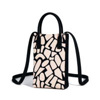 Sac à bandoulière mini en tricot motif dessin animé pour téléphone portable avec sangle fixe, vente en gros OEM ODM