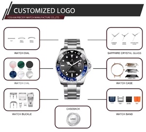 Relógio de Quartzo Analógico Masculino de Luxo Personalizado, Aço Inoxidável, 40mm, À Prova d'Água, Caixa de Liga, Pulseira 20mm, Ponteiro de Cristal Antigo - Product Image 6