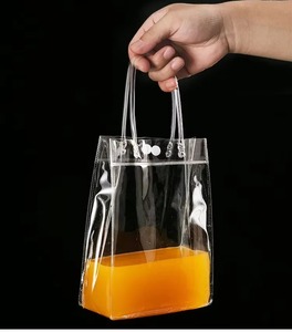 Reusable <b>Transparent</b> PVC Tote <b>Bag</b> Custom Logo Waterproof Travel Shopping Gift Packaging Carry Tote - Product Image 2