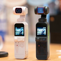 Harga Terjangkau 95% Baru Kamera Genggam Bekas Pocket 2 4K 60fps Video Putih Berawan / Hitam Klasik Portabel untuk Vlog Perjalanan