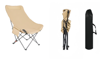 Nouveau Style ultra-léger réglable Portable pliable dossier haut lune chaise jardin inclinable chaise de Camp à bascule