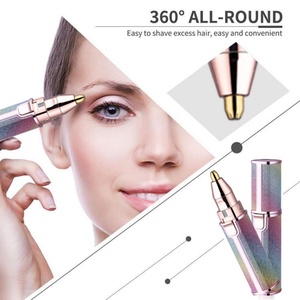 Tondeuse à sourcils et rasoir épilatoire 2-en-1 rechargeable pour femme, au design irisé moulé par injection, avec fonction de lèvres stylisantes - Product Image 5