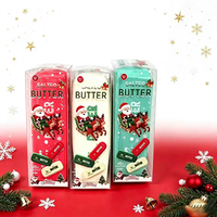 Jouet Squishy à Montée Lente Édition Noël en Gros, Bâton de Beurre Simulé, Jouet Anti-Stress Doux et Humide à Presser