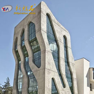 Nouveaux matériaux de construction en pierre, panneaux en béton décoratifs, haute résistance 13,7 Mpa, gris, utilisation intérieure et extérieure - Product Image 2