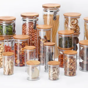 Tqvai – bocal alimentaire en verre à haute teneur en Borosilicate, bocaux à épices hermétiques, stockage dans la cuisine, grand récipient à épices