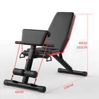 Banc multifonction pliable et réglable pour sit-ups et haltères