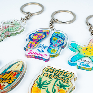 Custom Acrylic Keychains a Creative Summer Series Gift for Friends Yakelike Creates Acrylic Transparent Keychains with Charm