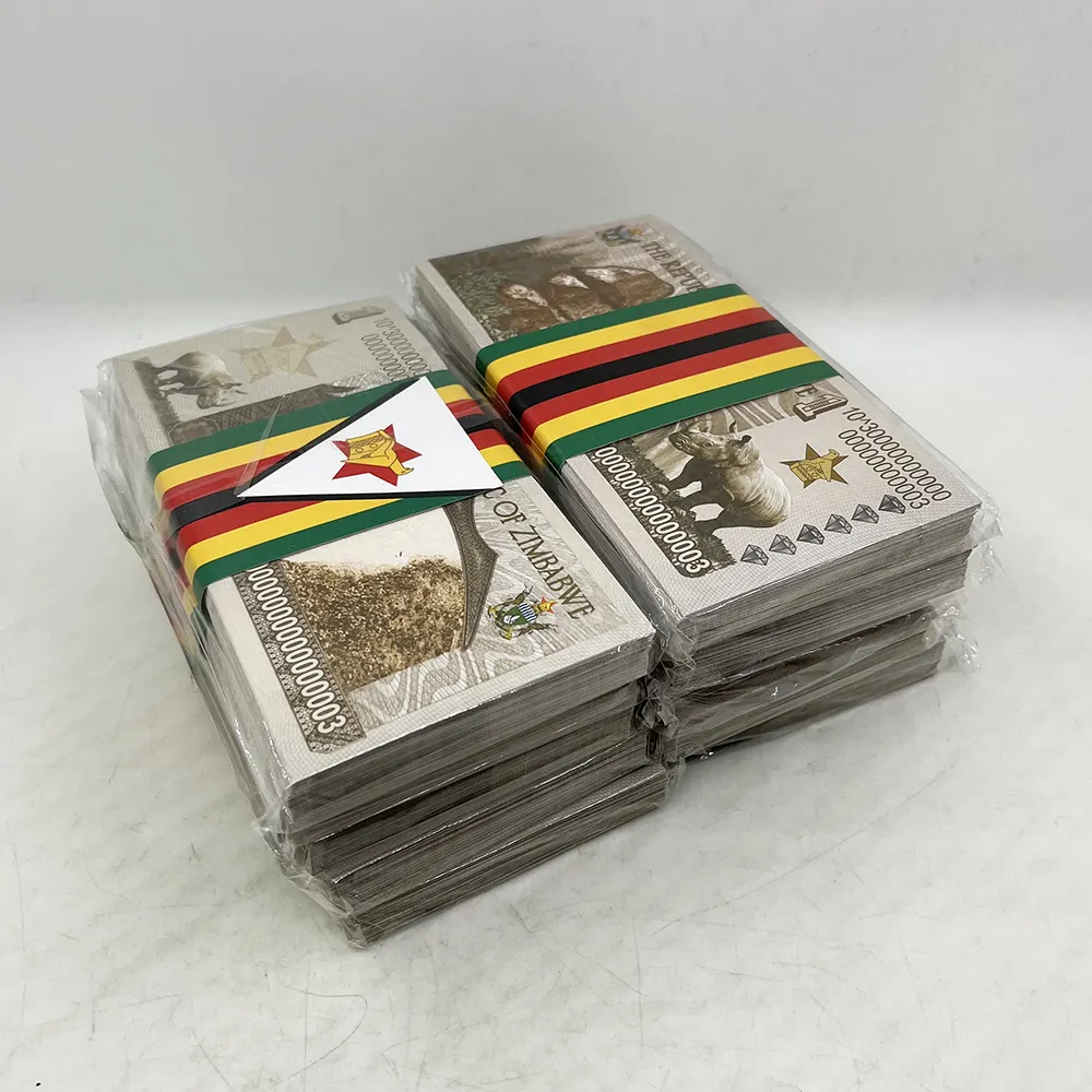 1000 шт. без коробки, копия сувенирных банкнот для печати на сто триллионов долларов, Разноцветные бумажные деньги, Зимбабве для делового подарка