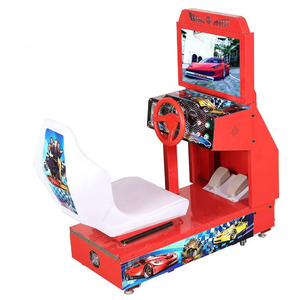 Cockpit de course professionnel avec système de conduite à double écran, divertissement interactif incluant des jeux de course - Product Image 3