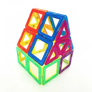 צעצועים חינוכיים עבור בנות בני 44PCS מגנטי אבני בניין בניית לבנות בלוקים סט מגנט אריח לילדים צעצועים