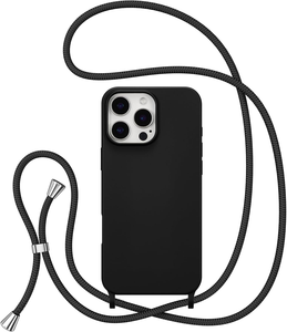 Sangle de téléphone portable, bandoulière réglable, cordon de <span class=keywords><strong>cou</strong></span>, épaule, en silicone liquide souple, étanche, antichoc, protection pour - Product Image 1
