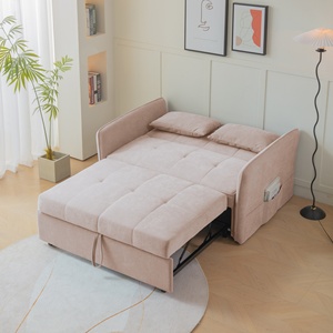 Sofá <span class=keywords><strong>cama</strong></span> extraíble de tela de chenilla Rosa Sofá <span class=keywords><strong>cama</strong></span> <span class=keywords><strong>Loveseat</strong></span> Sofá Sofás Camas con reposabrazos ajustables Ventas al por mayor - Product Image 3