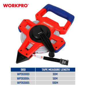 Workpro 100m dài Băng đo fiver Glass Metric và inch Băng lưỡi với đôi Nylon Áo ABS cơ thể cao su grip - Product Image 3