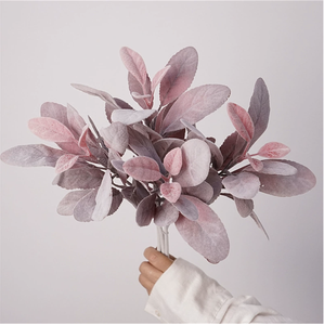 Fiori Artificiali di Alta Qualità, Foglie a Orecchie di Coniglio per Decorazione Casa e Feste, Ramo di Pianta in Seta Viola dall'Aspetto Realistico - Product Image 1