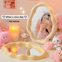 Miroir de maquillage de table en forme de nuage à bords ondulés, blanc crème, irrégulier, pour coiffeuse, chambre à coucher, décoration intérieure, vente en gros