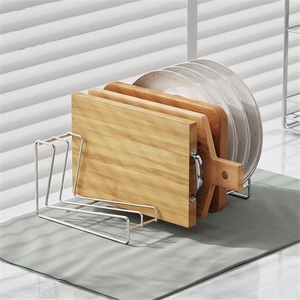Porte-serviettes de cuisine moderne à double niveau en acier inoxydable 304, support de comptoir autoportant, petit séchoir domestique pour rangement en armoire - Product Image 2