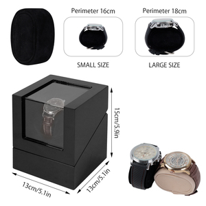 Boîte de <span class=keywords><strong>Remontoir</strong></span> de <span class=keywords><strong>Montre</strong></span> Orbital en MDF Noir de Luxe, Boîte de <span class=keywords><strong>Remontoir</strong></span> en Bois, Livraison Gratuite, Meilleur Cadeau - Product Image 3