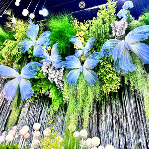 Décoration de mariage et d'anniversaire en forme d'ailes de papillon en fil coloré, moderne et romantique, nouvelle arrivée, lisse - Product Image 1