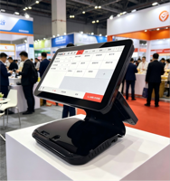 Système de terminal de point de vente DiligenCe DC-1506 avec écran tactile Windows 10, double écran tout-en-un, écran tactile POS avec mémoire