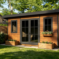 Abri de jardin professionnel en WPC pour le rangement des équipements de jardin, des outils et autres essentiels d'extérieur, facile à assembler