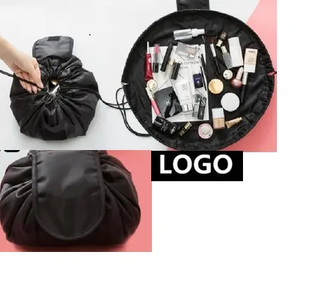 Customs Drawstring Makeup Organizer Makeup Toiletry Bag for Travel, Gifts, Large-capacity Cosmetic Bag