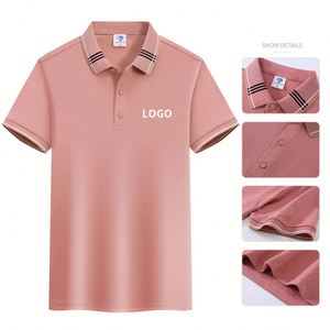 Polo homme en coton et polyester uni, coupe classique, bordure contrastante, respirant, infroissable, confortable - Product Image 2
