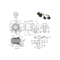 Conector chapado en oro de ángulo recto al por mayor de fábrica de alta calidad CE RoHS 4 pines M12 D-code enchufe blindado montaje en PCB IP67 para PCB