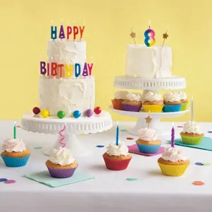 Professionell gemachte geburtstags-farbkerze Buchstaben-Kerze Geburtstags-Party-Dekorationen