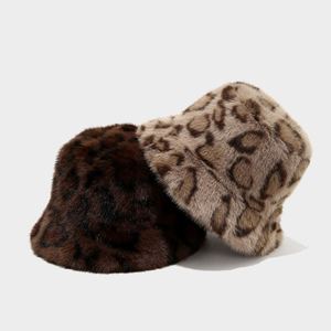 Autumn Winter Plush Fisherman <b>Hat</b> Trendy New Leopard Character Design Outdoor Thick Bucket <b>Hat</b> - Product Image 3